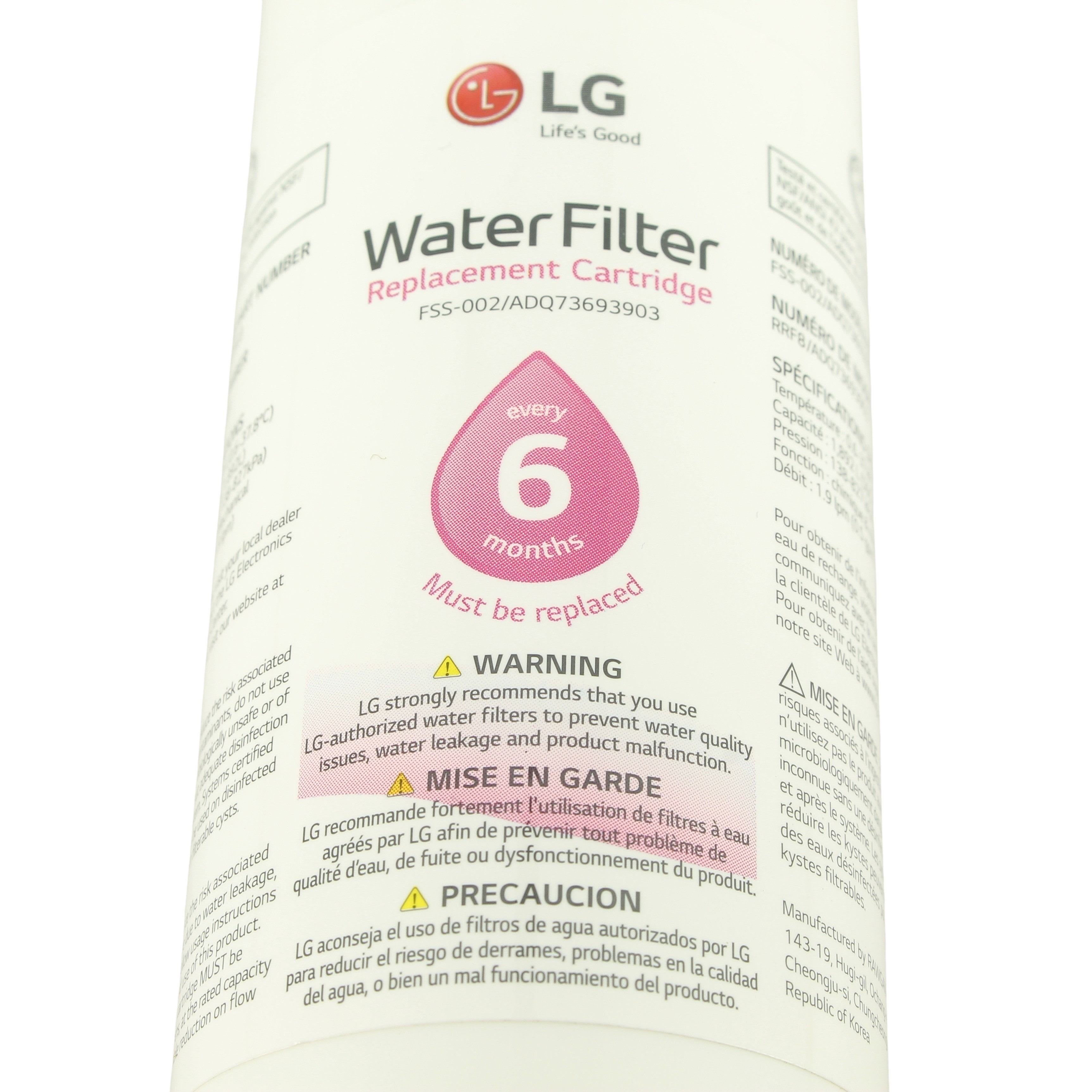 Filtre à eau d'origine pour Réfrigérateur LG ADQ73693901 - 4
