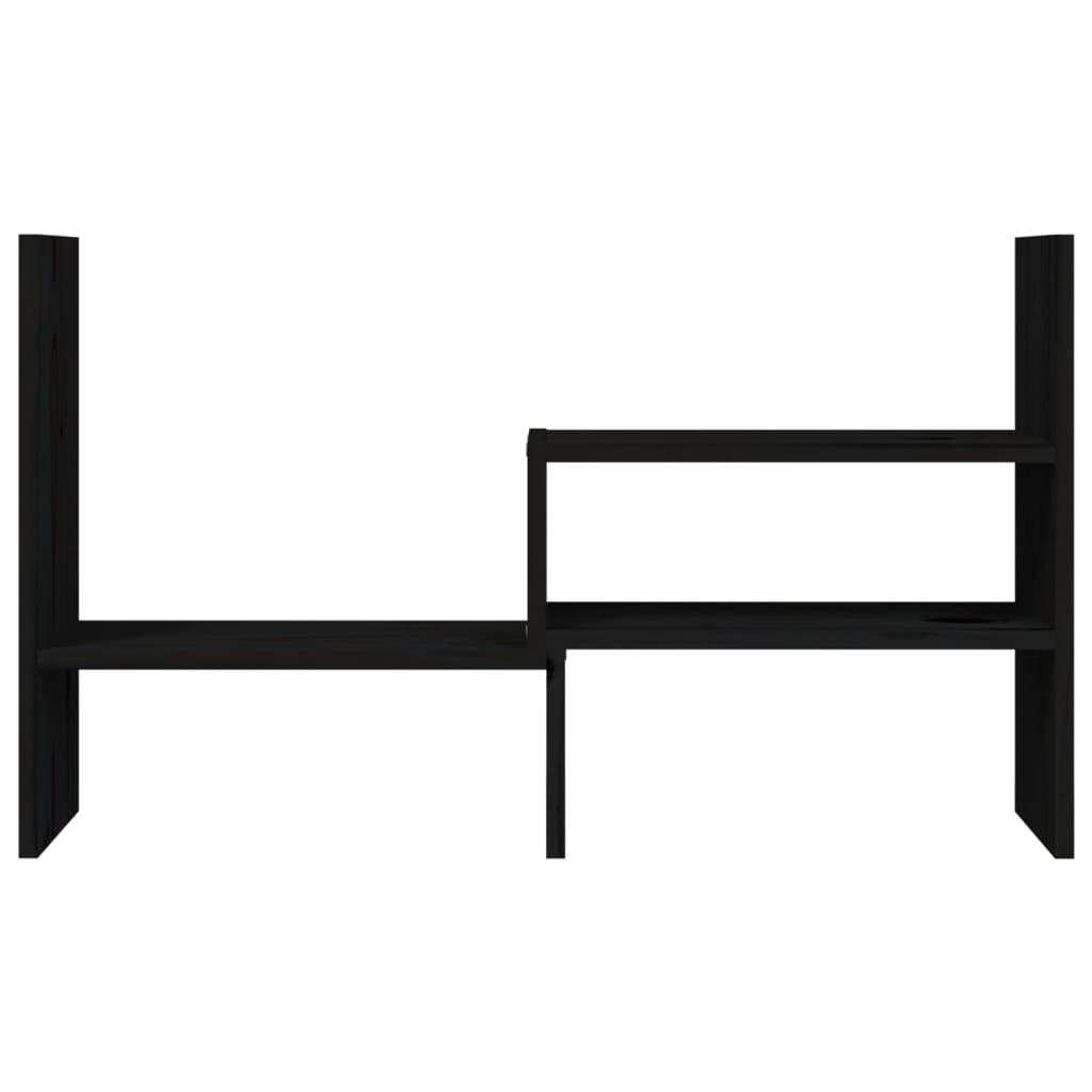 Supporto per monitor nero (39-72) x 17 x 43 cm legno di pino massiccio 02_0004468 - 2