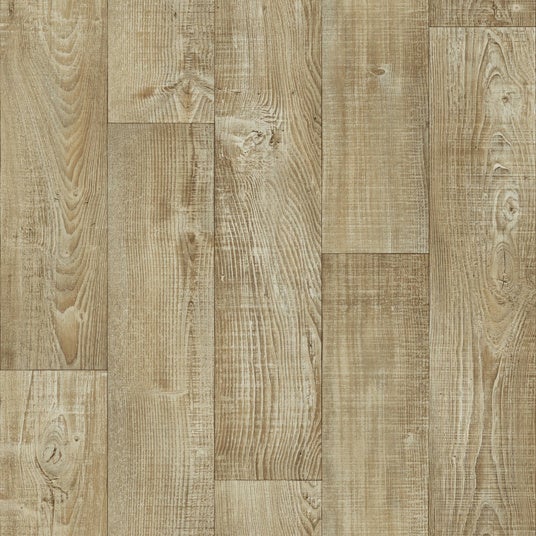 Sol PVC Imitation parquet Mélèze Brun Clair - Rouleau de 4m x 3m