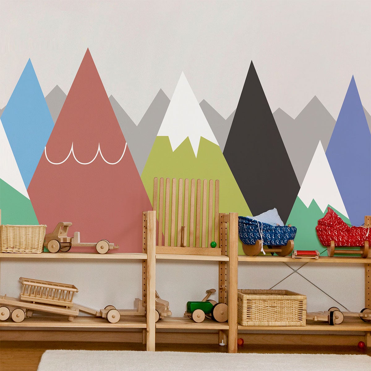 Adesivo bambino di montagna scandinavo danika - Sticker adesivo - adesivi murali - 90x135cm - 3