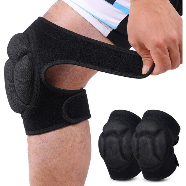2 pièces Genouillères de Protection, Anti-collision Éponge Épaisse Genouillere pour Jardinage, Travaux, Jogging, VTT