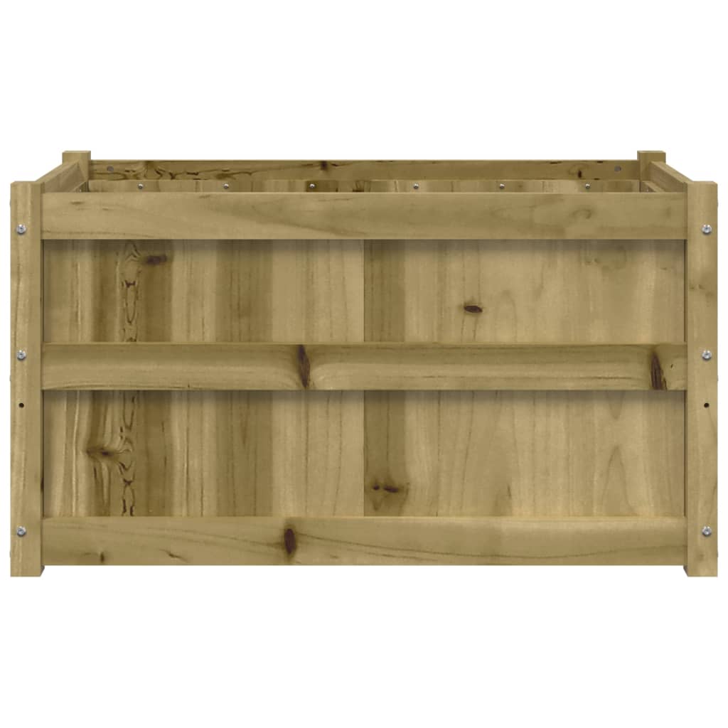 Lot de 2 Jardinières, Bac à fleurs, Pot de fleurs bois de pin n2382l - 6