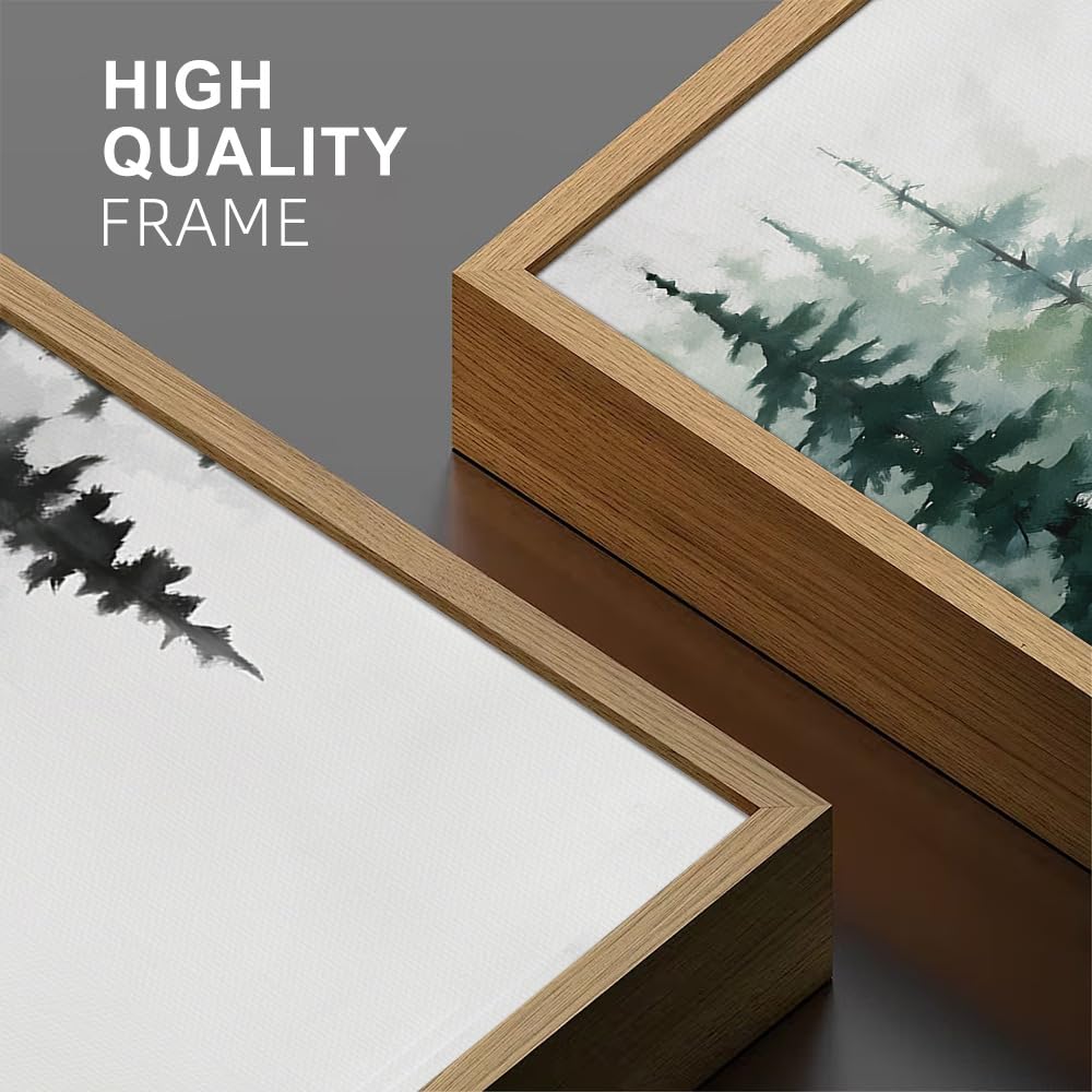 Ensemble de 3 art mural vintage encadré, peinture murale, peinture d’art mural en pin, peinture murale de paysage, art de salon moderne, 30 * 40 cm - 3