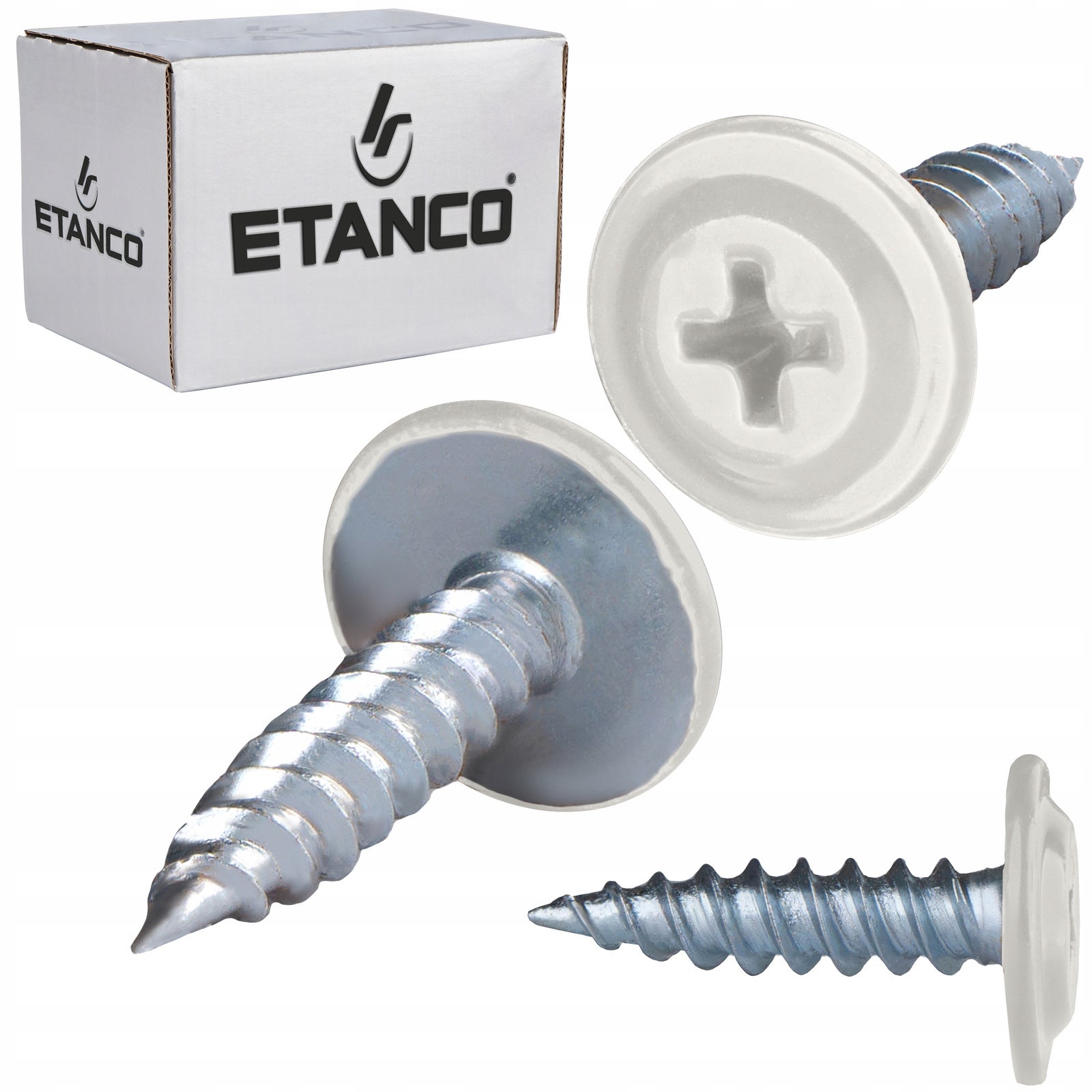 Wkręty podkładkowe Etanco do drewna 4,2x16mm, RAL9010 GM-S 250szt.