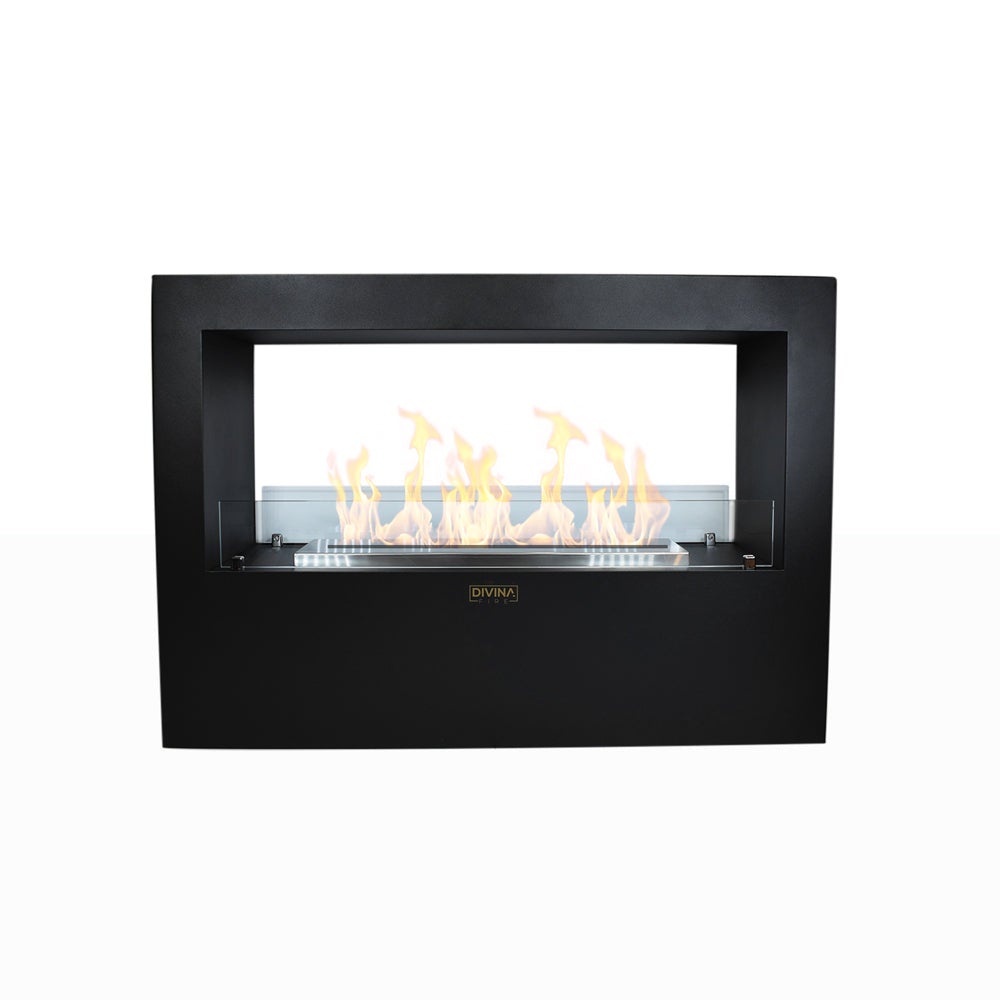 Giotto S Czarny 100x30x70 Biokominek stojący do wewnątrz i na zewnątrz