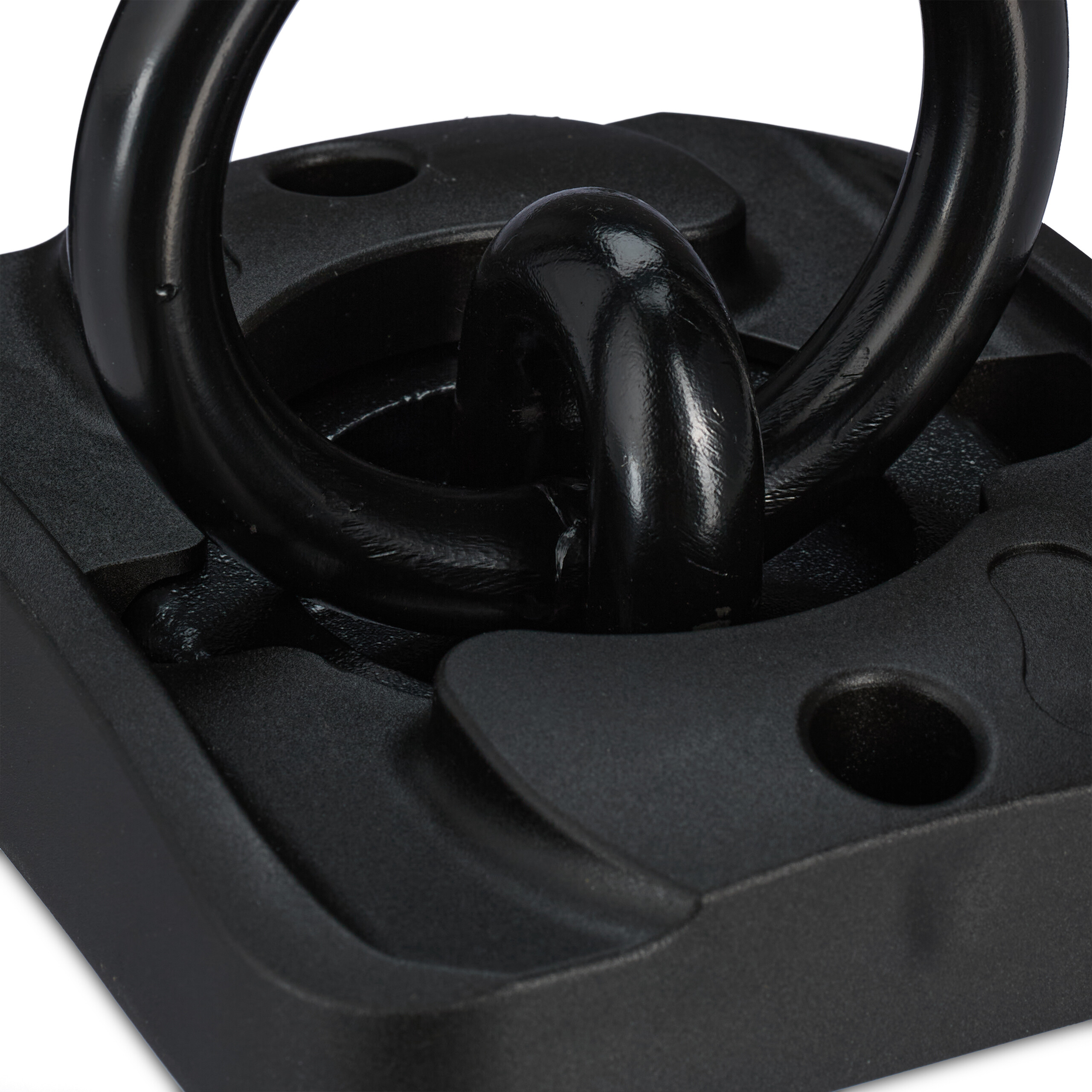 Ancrage mural et au sol, sécurité antivol vélo, moto, étrier 14 mm, acier, plastique, noir, Relaxdays - 6