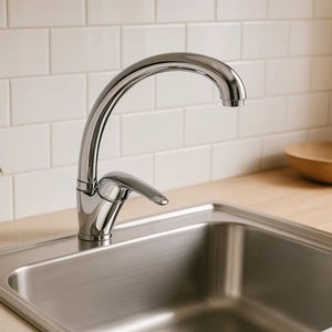 Rubinetto Cucina A Parete Ibergrif - Design Moderno Con Beccuccio Flessibile, Nero E Cromo - Foto 8