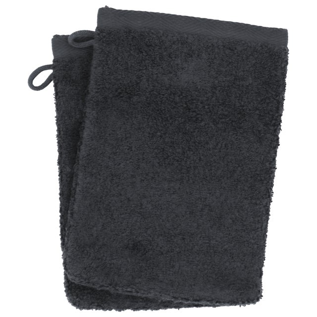 Lot de 2 gants de toilette 16x21 cm SOFTY anthracite