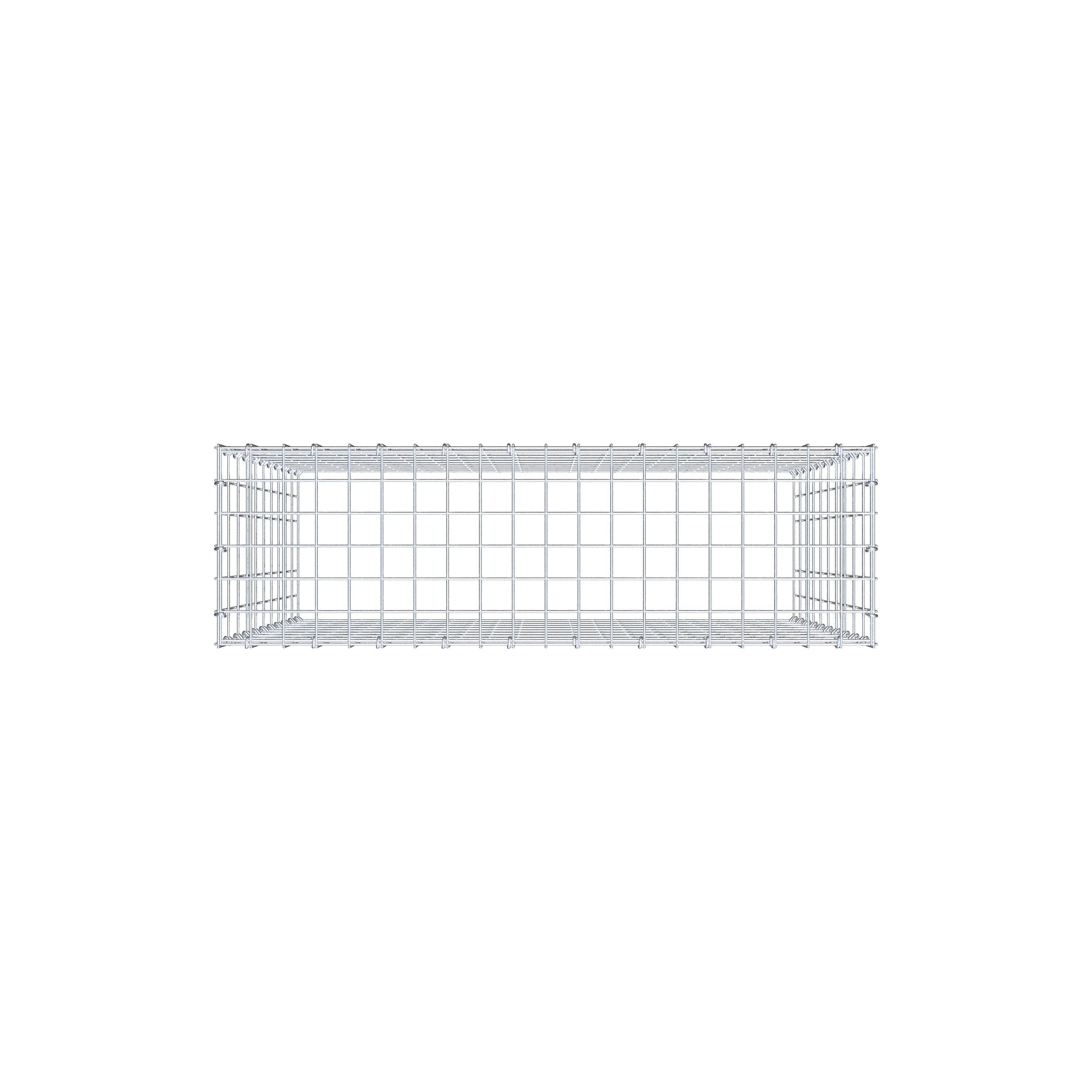 Gavión para apilar en acero galvanizado 100x100x30cm (LxAxP), malla 5 x 10cm, Anillo en C, sin rejilla inferior - 8