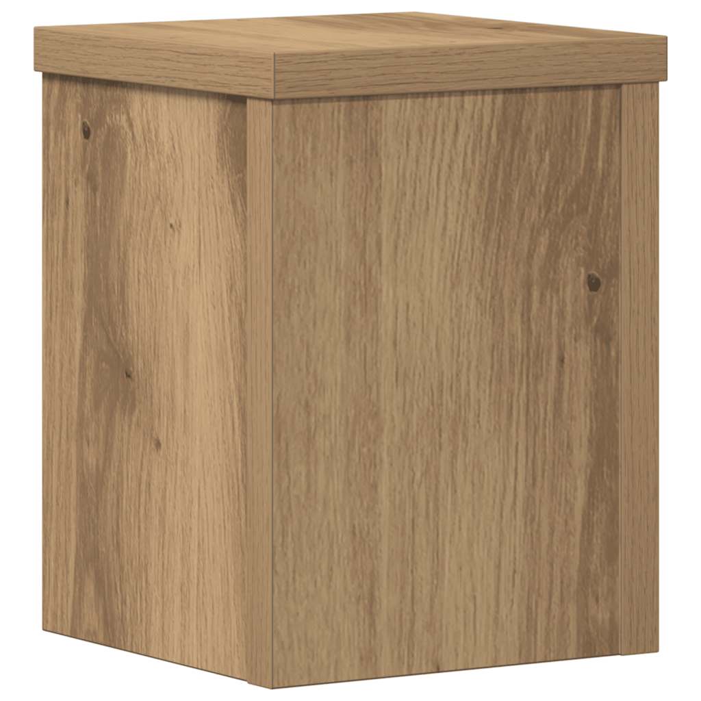 Supports pour plantes 2 pcs chêne artisanal bois d'ingénierie - 3