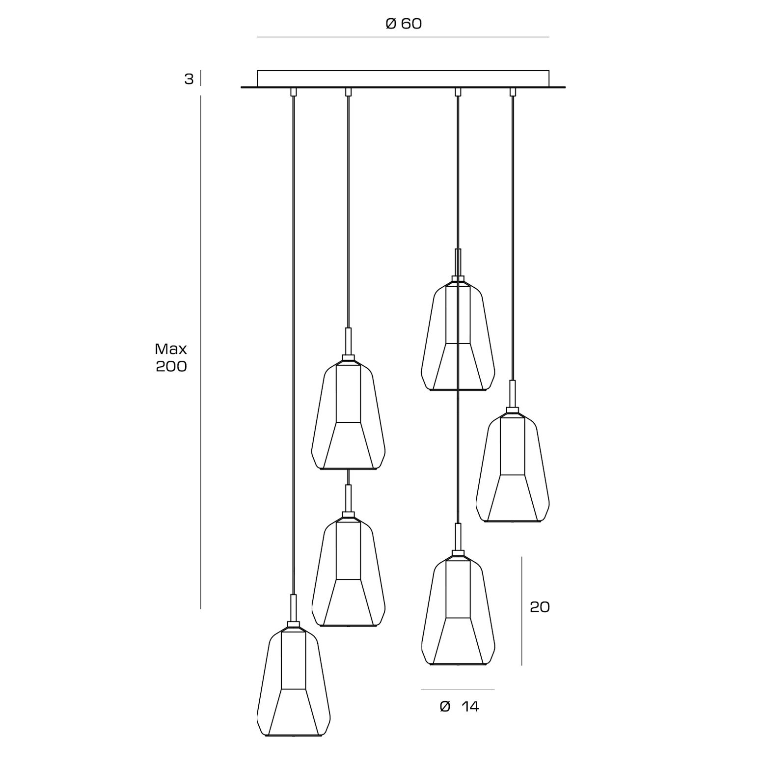 X-RAY suspension, bronze - 4