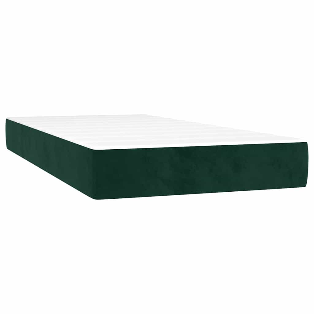 Sommier à lattes avec matelas vert foncé 100x200 cm - 5