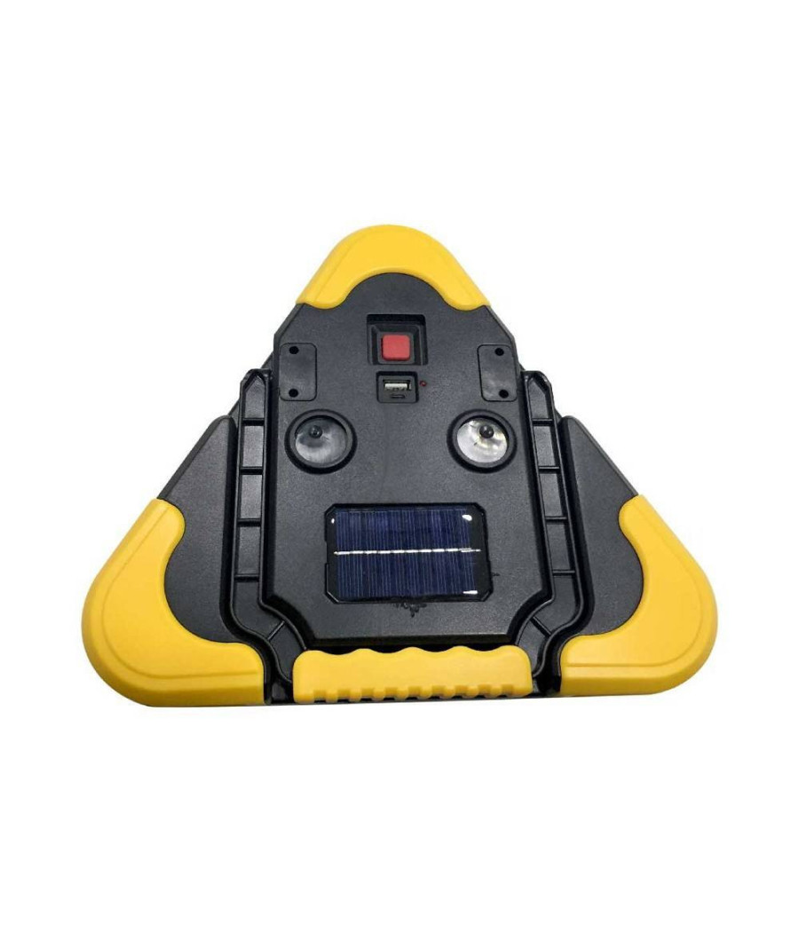 Trade Shop - Triangolo Per Emergenza Stradale A Led Strobo Ricarica Solare Usb 30w 24x26 Cm - - 4
