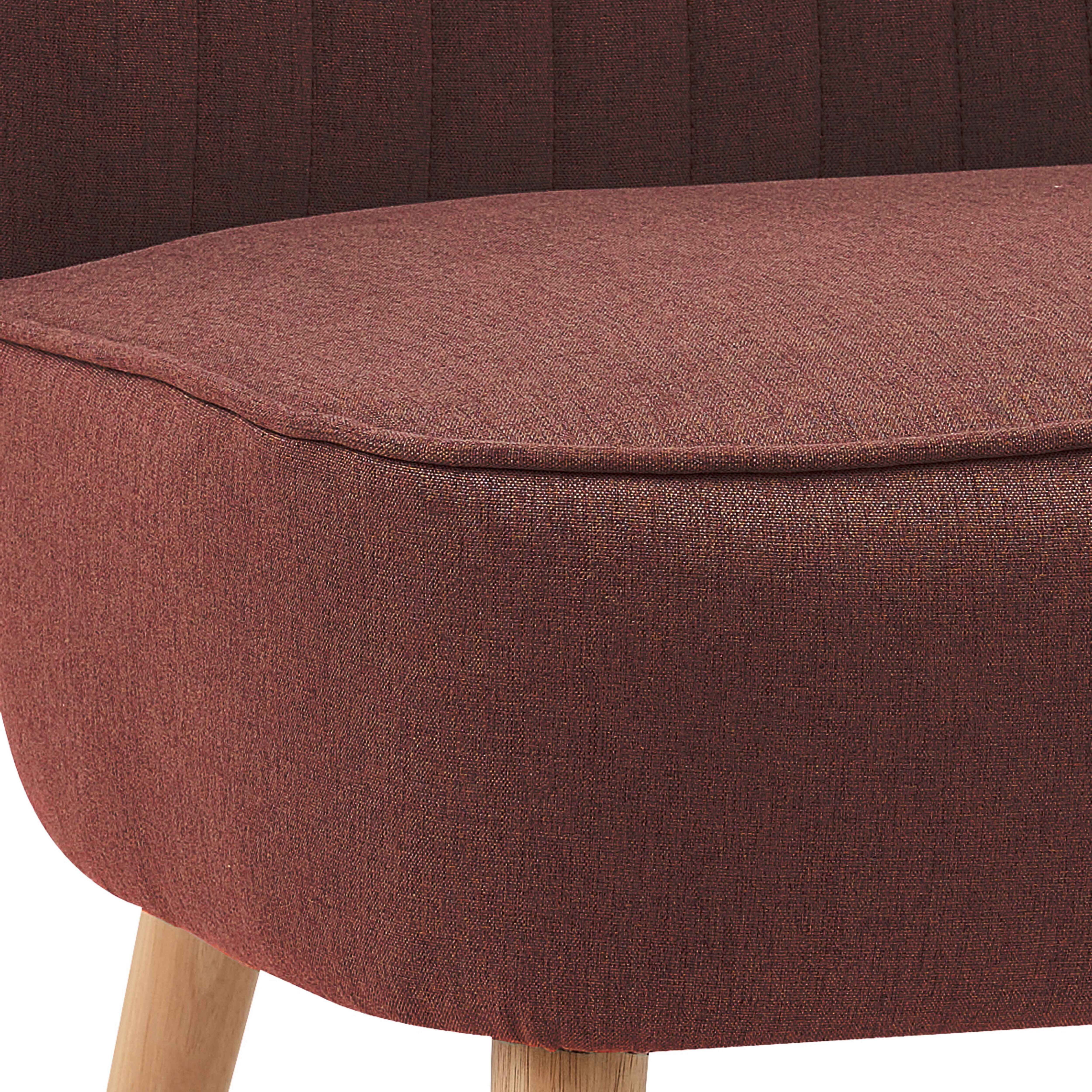 Lot de 2 fauteuils style crapaud en tissu bordeaux - 6
