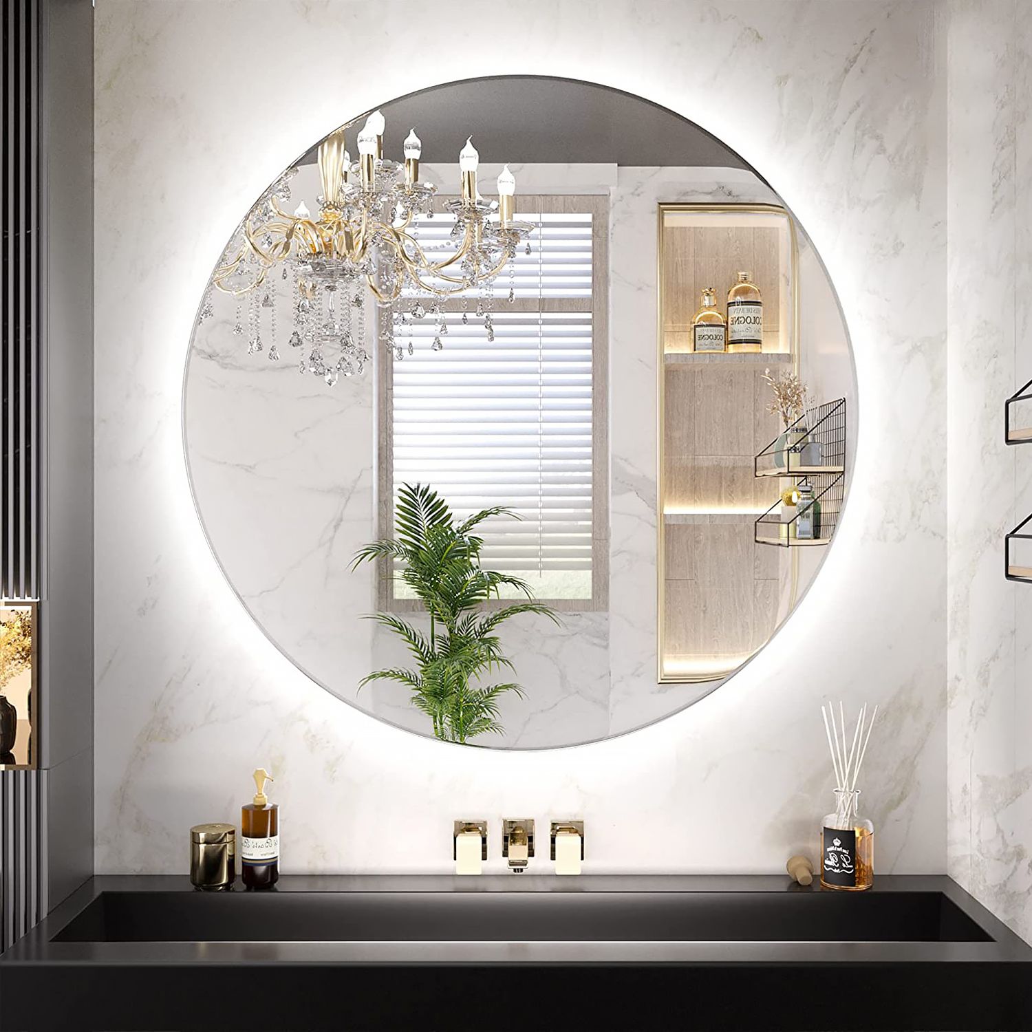 Lustro ścienne LED 70cm HZJ070 - 7