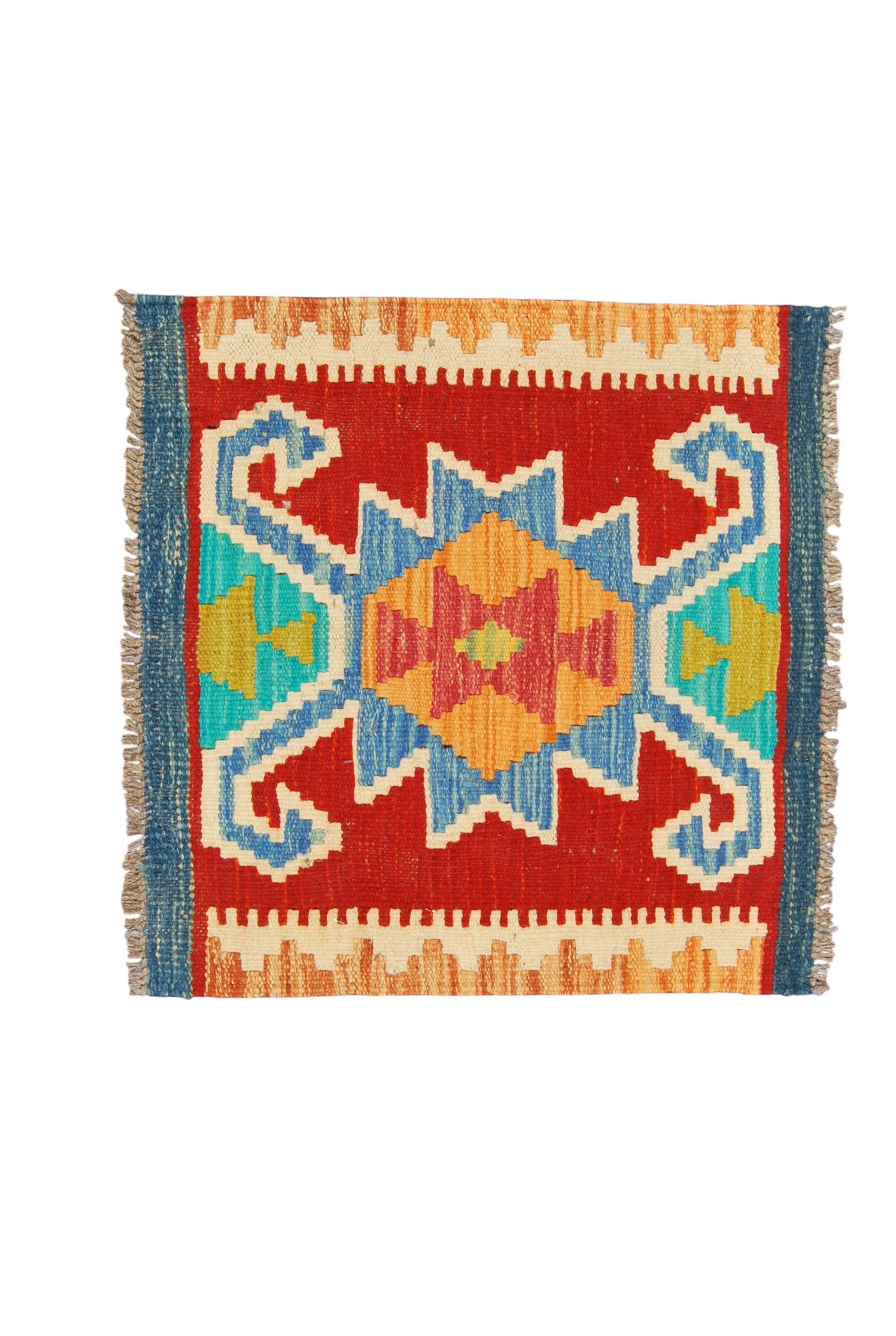 Oryginalny, ręcznie wiązany kilim Kaudani 50x50 cm (GalleriaFarah1970)