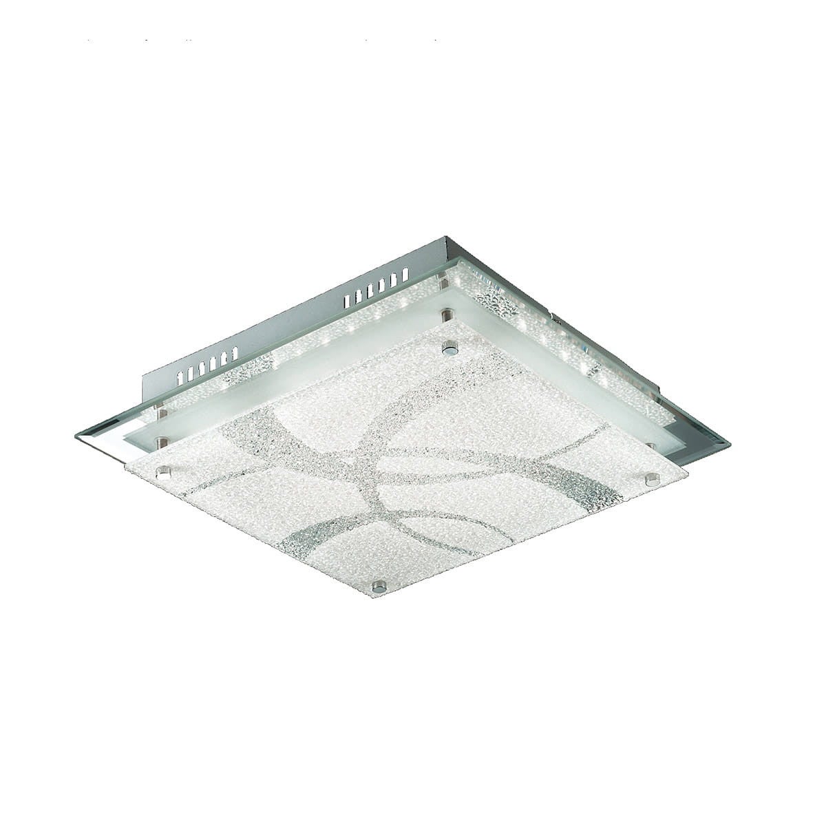 Plafon kwadratowy LED ORLANDO 17W 3000K 1360lm szkło biały wym:8,5x34x34cm IP20 Italux