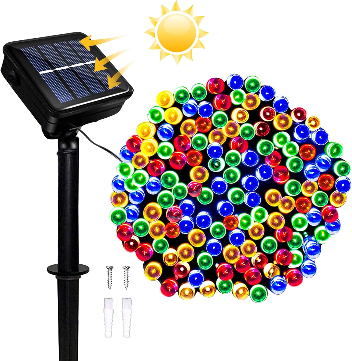 Lumières de Jardin Solaires 2 Pcs / Guirlande Lumineuse LED Extérieure, Fil de Cuivre Étanche, Alimentées par Énergie Solaire, Autonomie de 8-10 Heures, Décoration de Chemin et Cour Lumières de Jardin Solaires 2 Pcs / Guirlande Lumineuse LED Extérieure, Fil de Cuivre Étanche, Alimentées par Énergie Solaire, Autonomie de 8-10 Heures, Décoration de Chemin et Cour