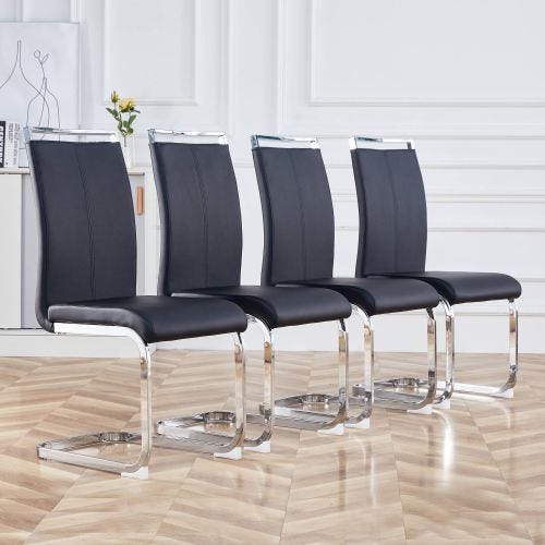 LEWE Set di 6 Sedie da Pranzo,Sedia da Cucina con Piedi In Metallo Nero, Sedie Imbottite con Schienale In Tessuto, Adatto a Sale da Pranzo, Soggiorni, Cucine,Grigio scuro LEWE Set di 6 Sedie da Pranzo,Sedia da Cucina con Piedi In Metallo Nero, Sedie Imbottite con Schienale In Tessuto, Adatto a Sale da Pranzo, Soggiorni, Cucine,Grigio scuro