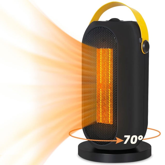 NETTLIFE Radiatore a soffietto 1200W, silenzioso, economico, PTC ceramica, con protezione antigolfo, portatile, per bagno
