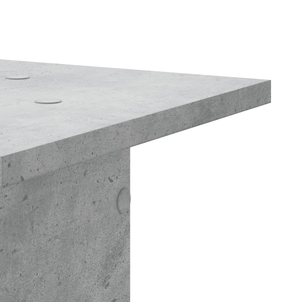 Supports pour plantes 2 pcs gris béton bois d'ingénierie - 8