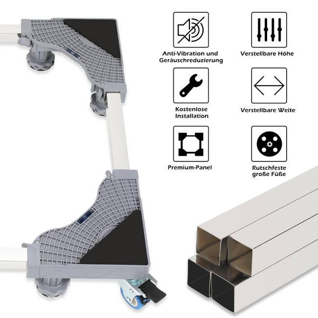 2 Staffe A Rullo Mobili Per Elettrodomestici - Solleva E Sposta Lavatrici H 960398 - Foto 9