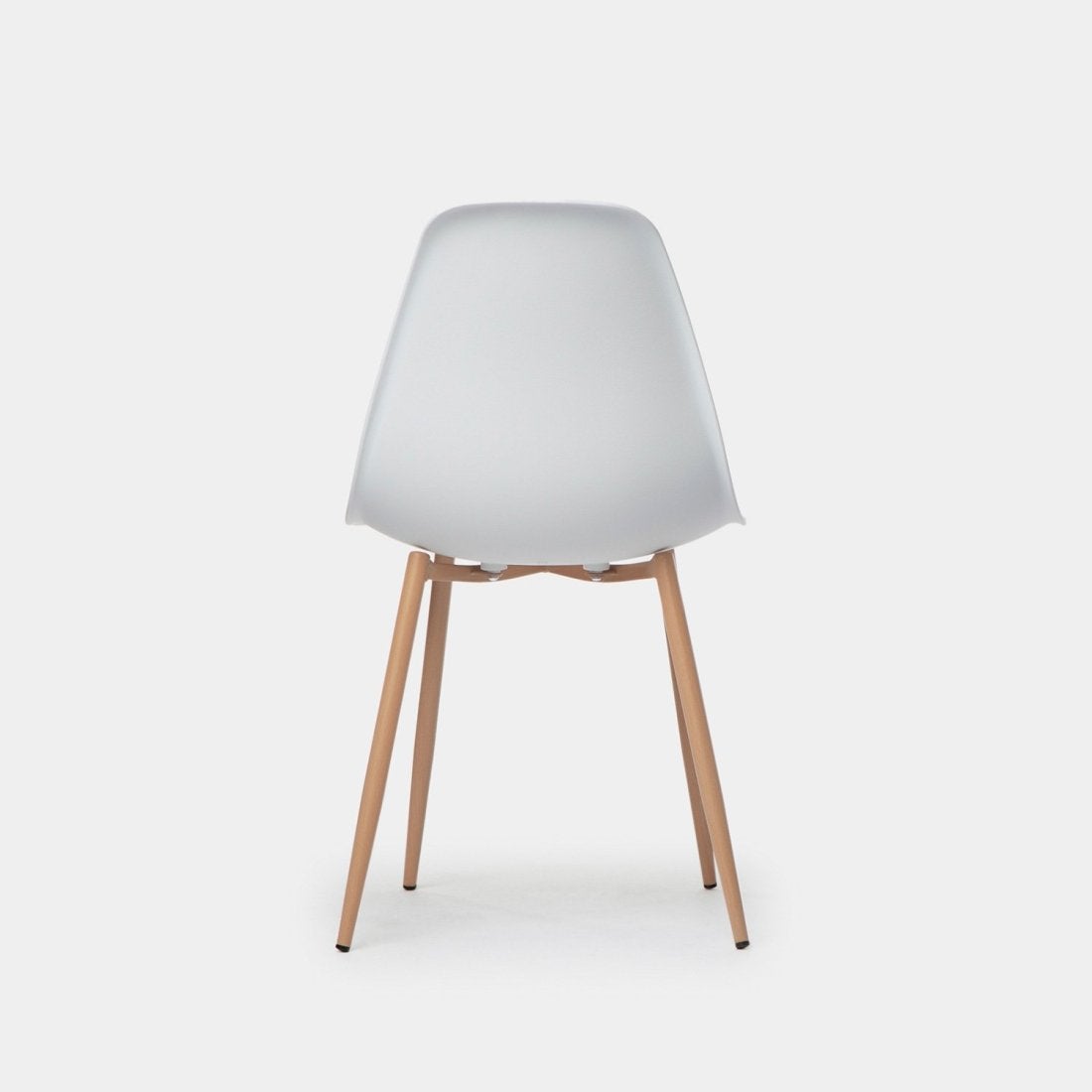 Chaise en polypropylène blanc avec pied naturel Nina - 7
