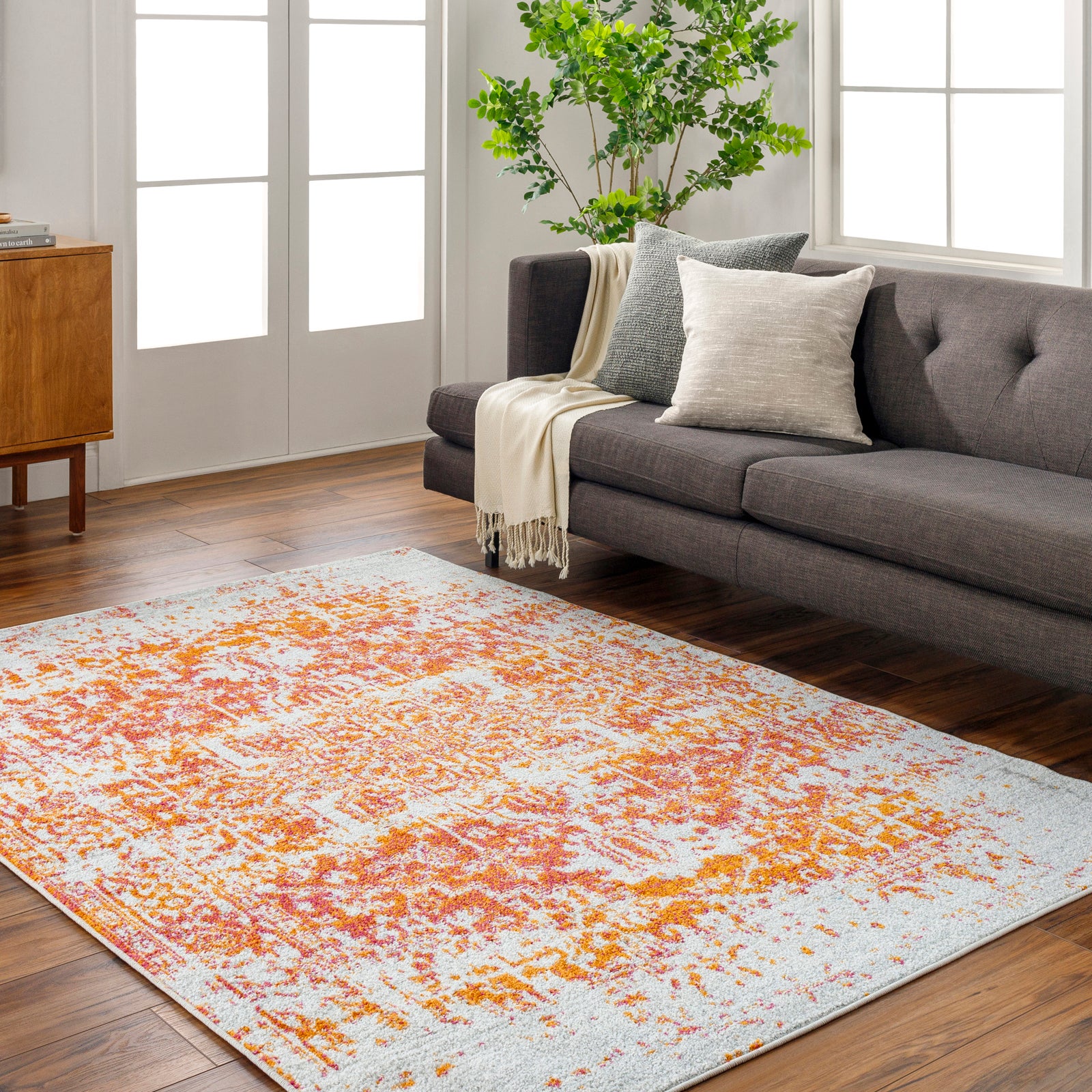 LIVABLISS Tapis Vintage Oriental Orange/Blanc 120x170 cm Juliette - 9