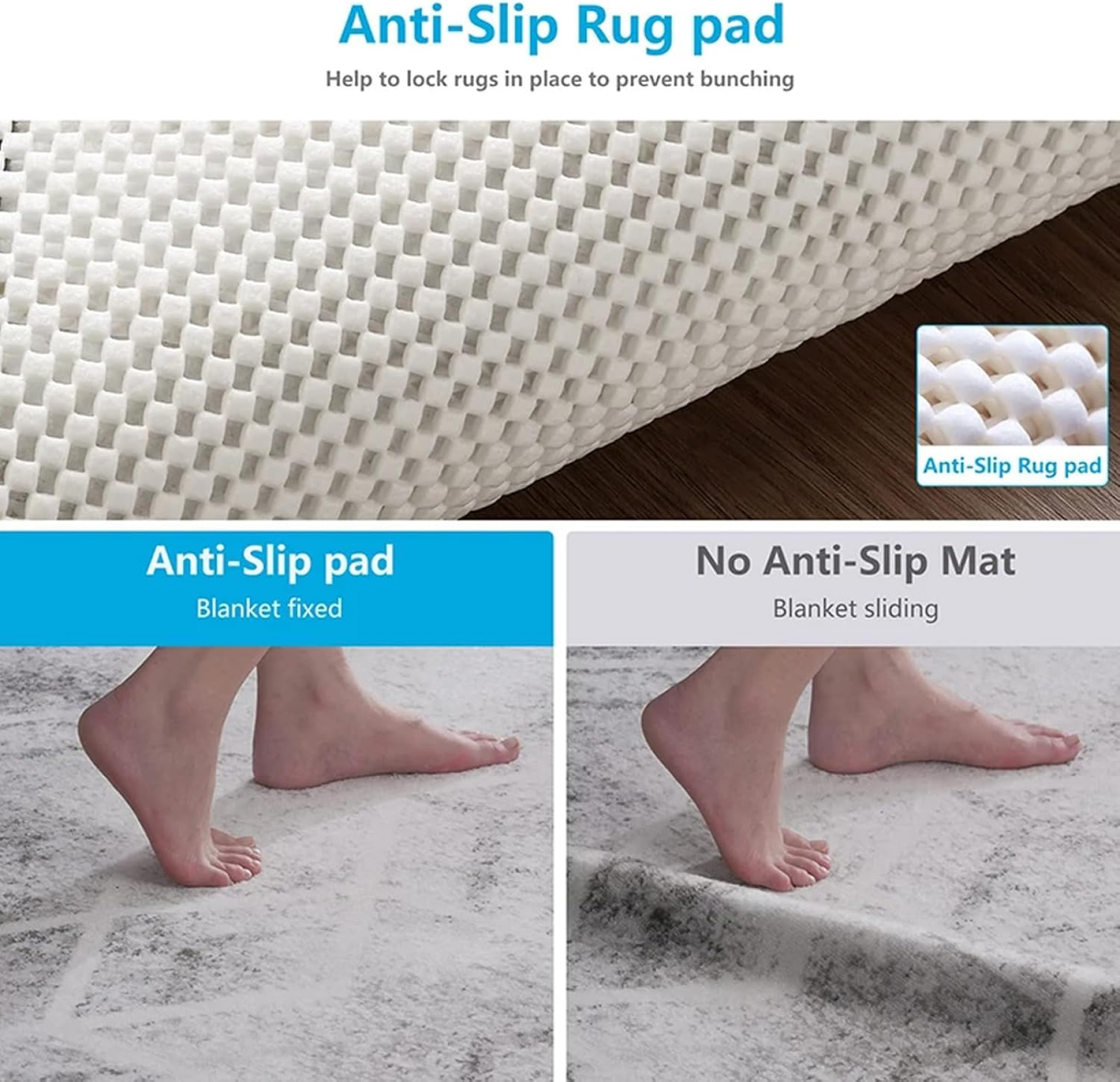 Alfombra antideslizante multiusos - Alfombra antideslizante de PVC - Base antideslizante para alfombra - Beige - 40 x 300 cm - 3