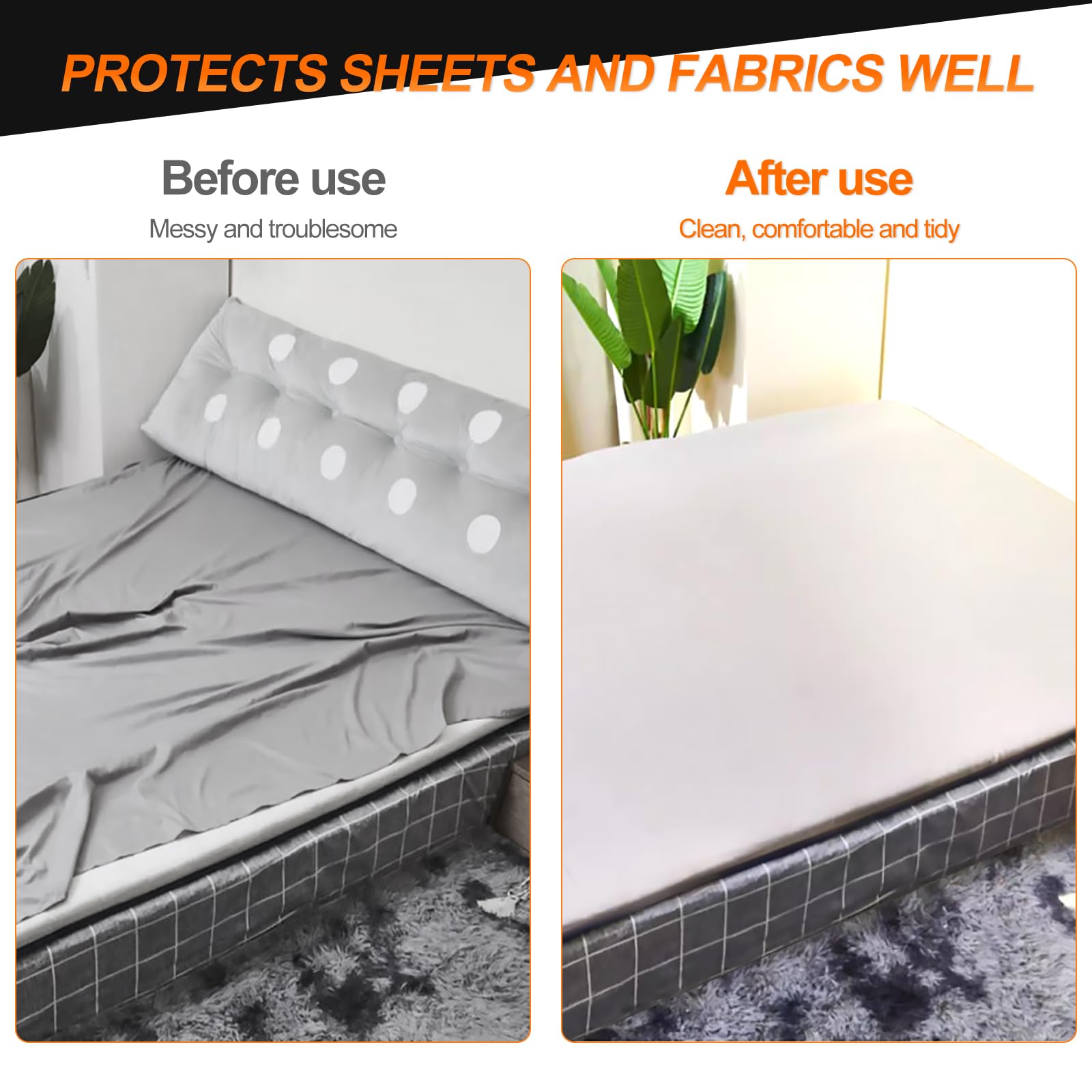 8Pcs Tendeur Drap Housse, Attache Drap Housse(30cm à 130cm) Sangle Matelas, Elastique Drap Housse pour Draps, Matelas, Planche à Repasser ou Canapé - 5