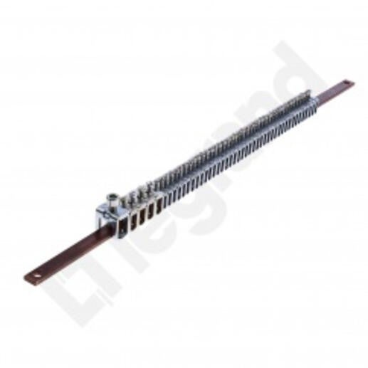 Barre cuivre plate 12x4mm pour raccordement des conducteurs de protection avec étriers dans XL_400 - Long. 455mm LEGRAND