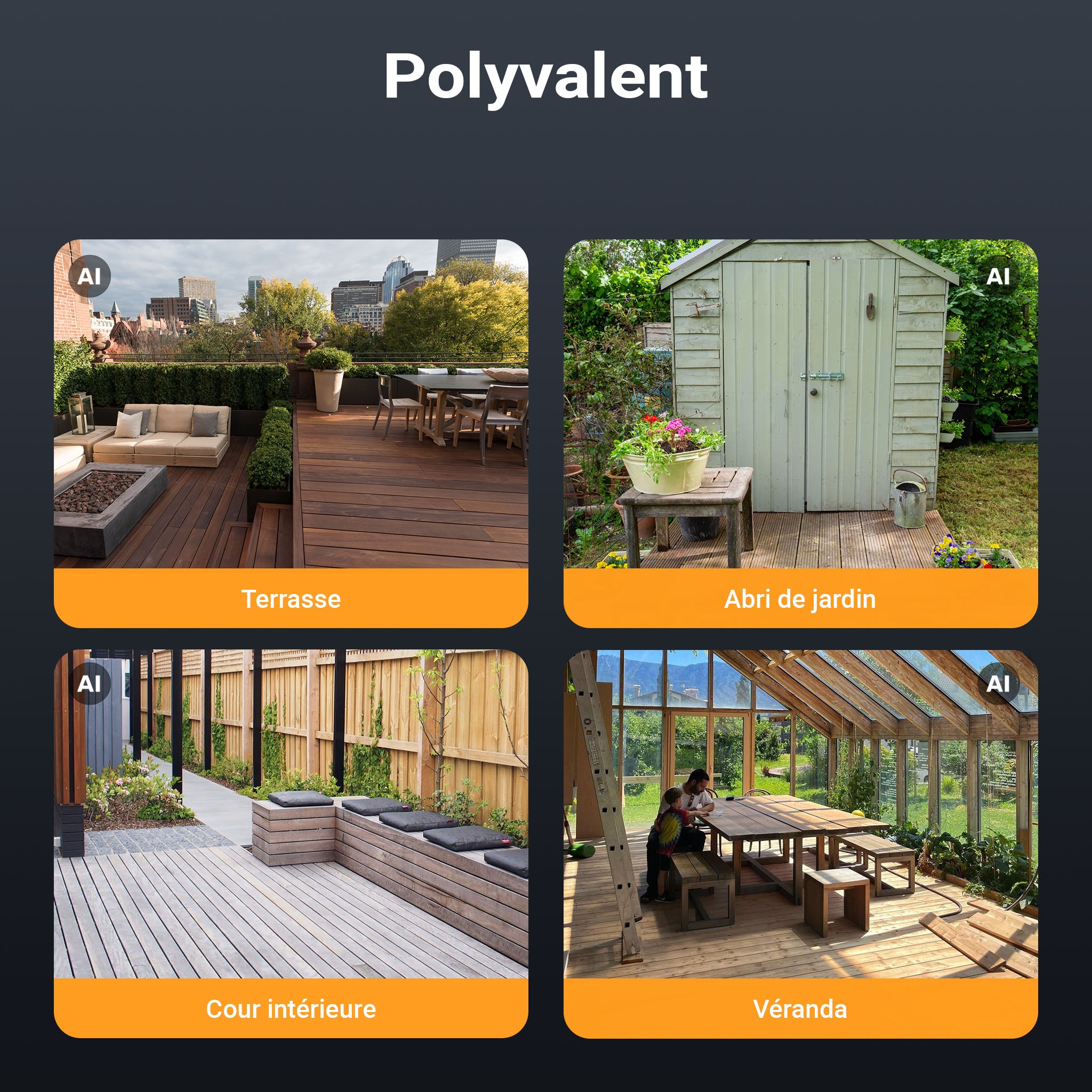 Plots de terrasse – Charge 2700 kg – Hauteur réglable 60-128 mm – en PP – Pieds de support pour Lames Dalles Wiltec - 8