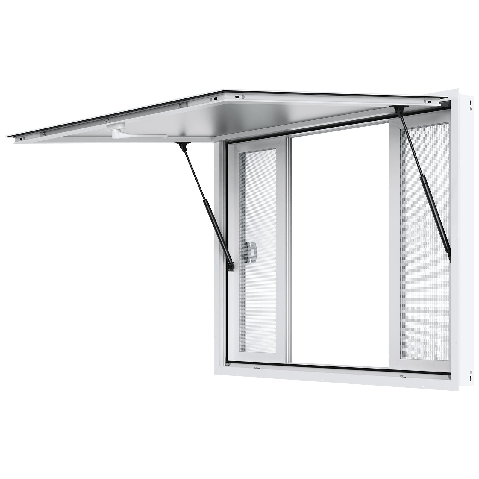 Stojak z przekąskami do serwowania okien markiza serwisowa do food trucków 943x110mm aluminium VEVOR