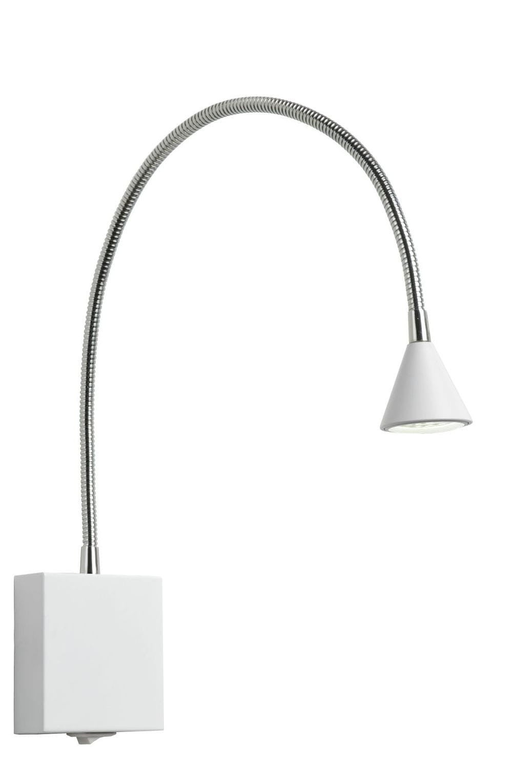 Kinkiet LED BUDDY biały chromowany 3W Neutralna biel 300lm metal wym:45x40x54cm IP20 Lucide