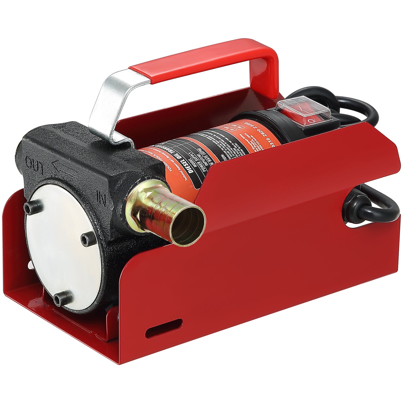 Pompa Trasferimento Diesel VEVOR 12V 37,8 L/min Pompa Carburante Elettrica con Beccuccio Auto-Stop Tubi Aspirazione e Scarico per Gasolio Olio - 9