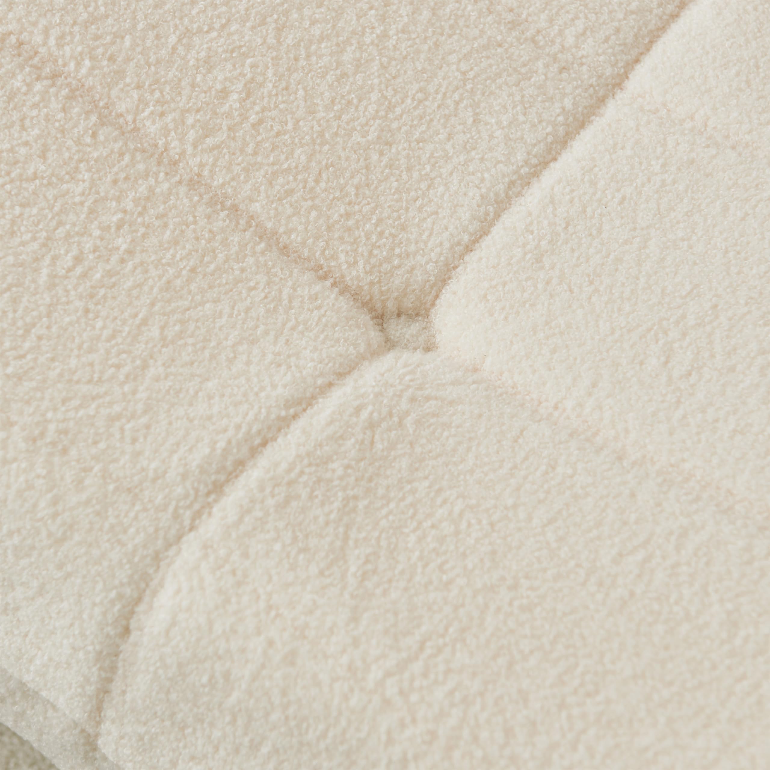 Pouf géant - Canapé de sol avec dossier - Fauteuil de lecture d'intérieur confortable XXL - Pour salon et chambre à coucher - 86 x 105 x 75 cm - Beige - 7