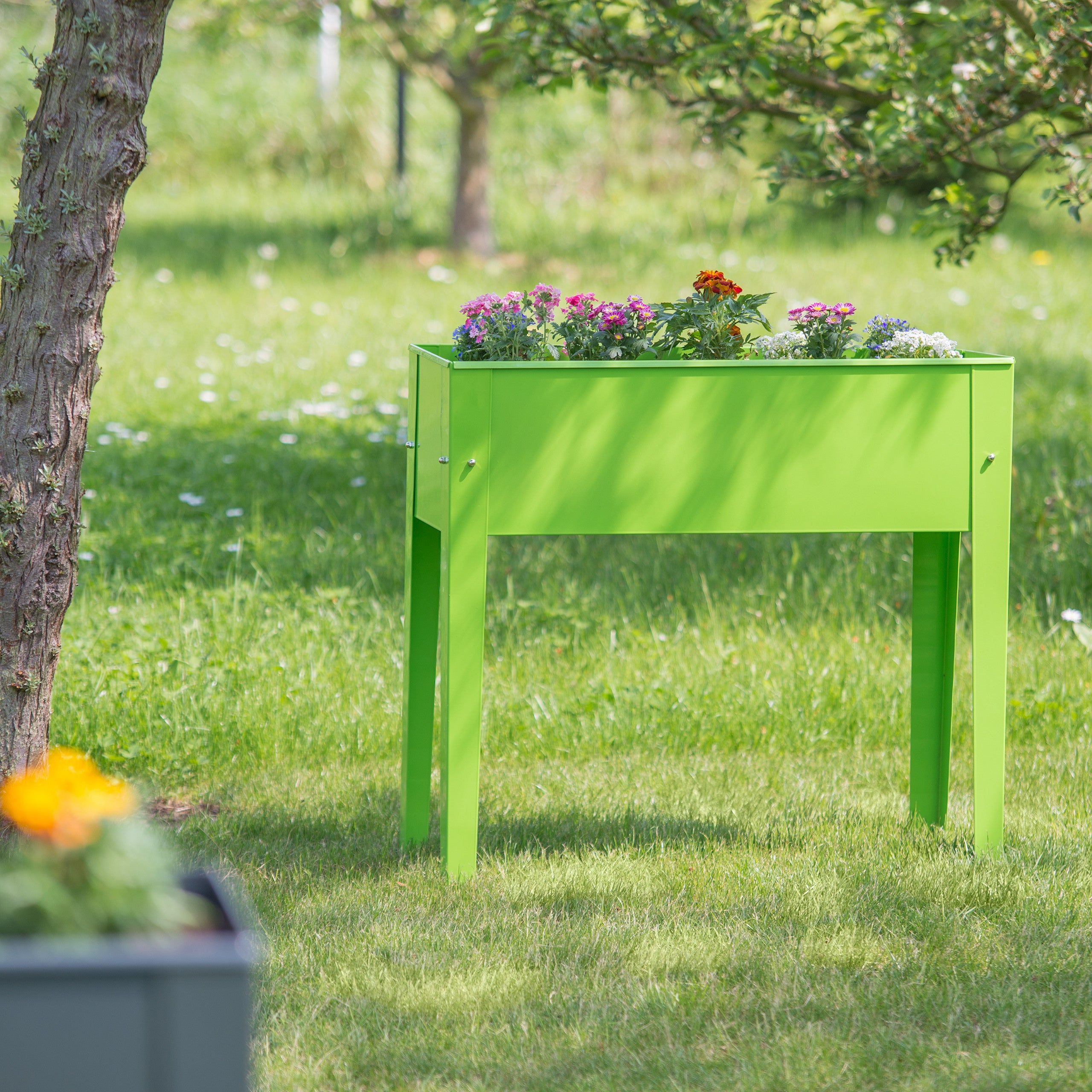 Vaso Rialzato YITAHOME 180x90x60cm - Cassone Orto In Acciaio Zincato, Per Giardino, Nero - Foto 8