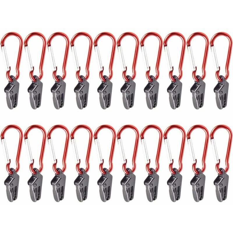 50 Pièces Clips De Bâche - Pinces Serrage Auvent Tente Coupe-Vent - Accessoires Camping Solides