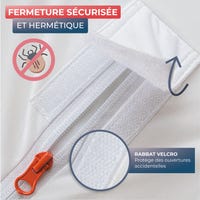 Housse Intégrale Matelas Imperméable 60x120x12 Cm - Protège Matelas Anti-punaise De Lit - Alèse Housse Intégrale Matelas Imperméable 60x120x12 Cm - Protège Matelas Anti-punaise De Lit - Alèse