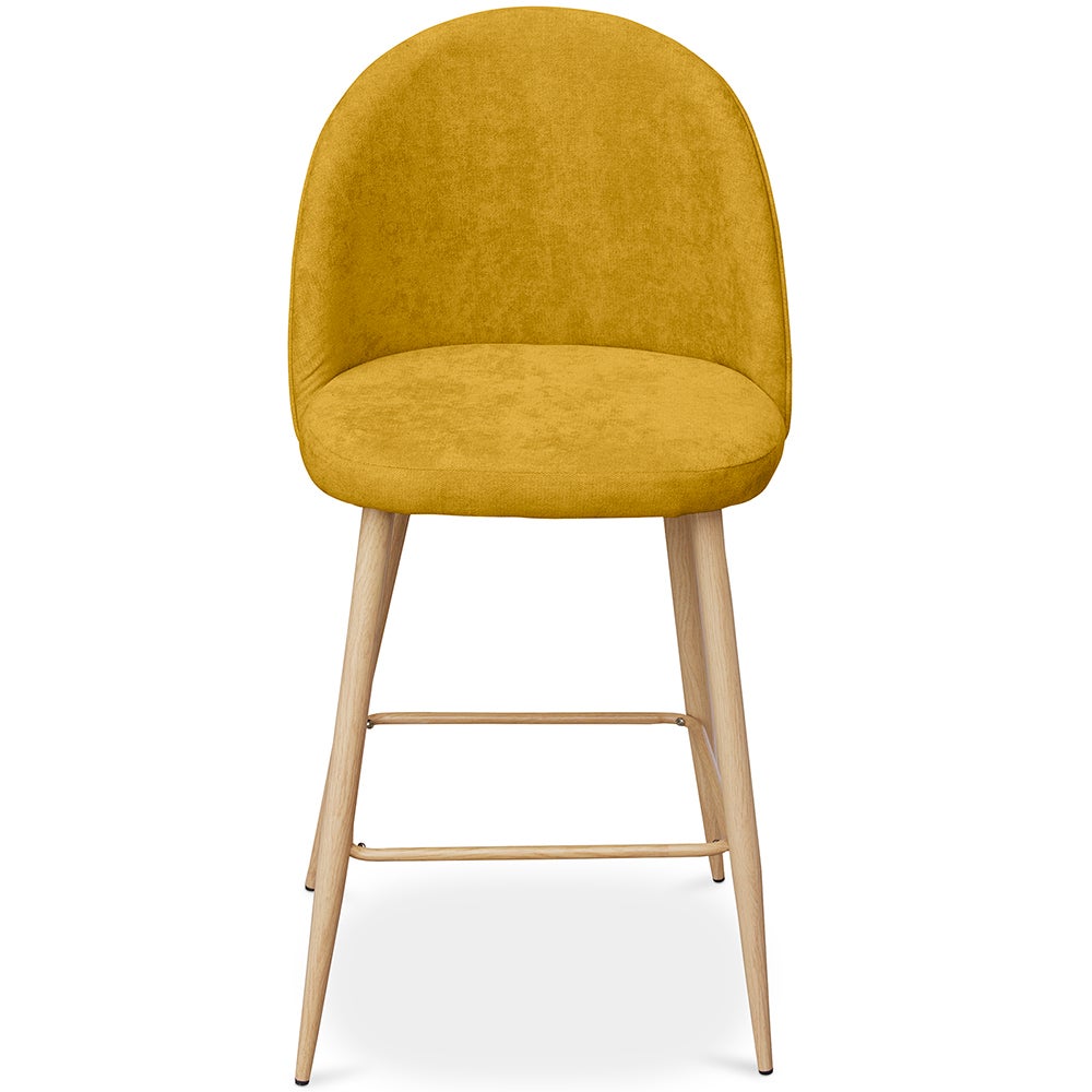 Tabouret tapissé en tissu - design scandinave - 66cm - Bennett Beige - 4