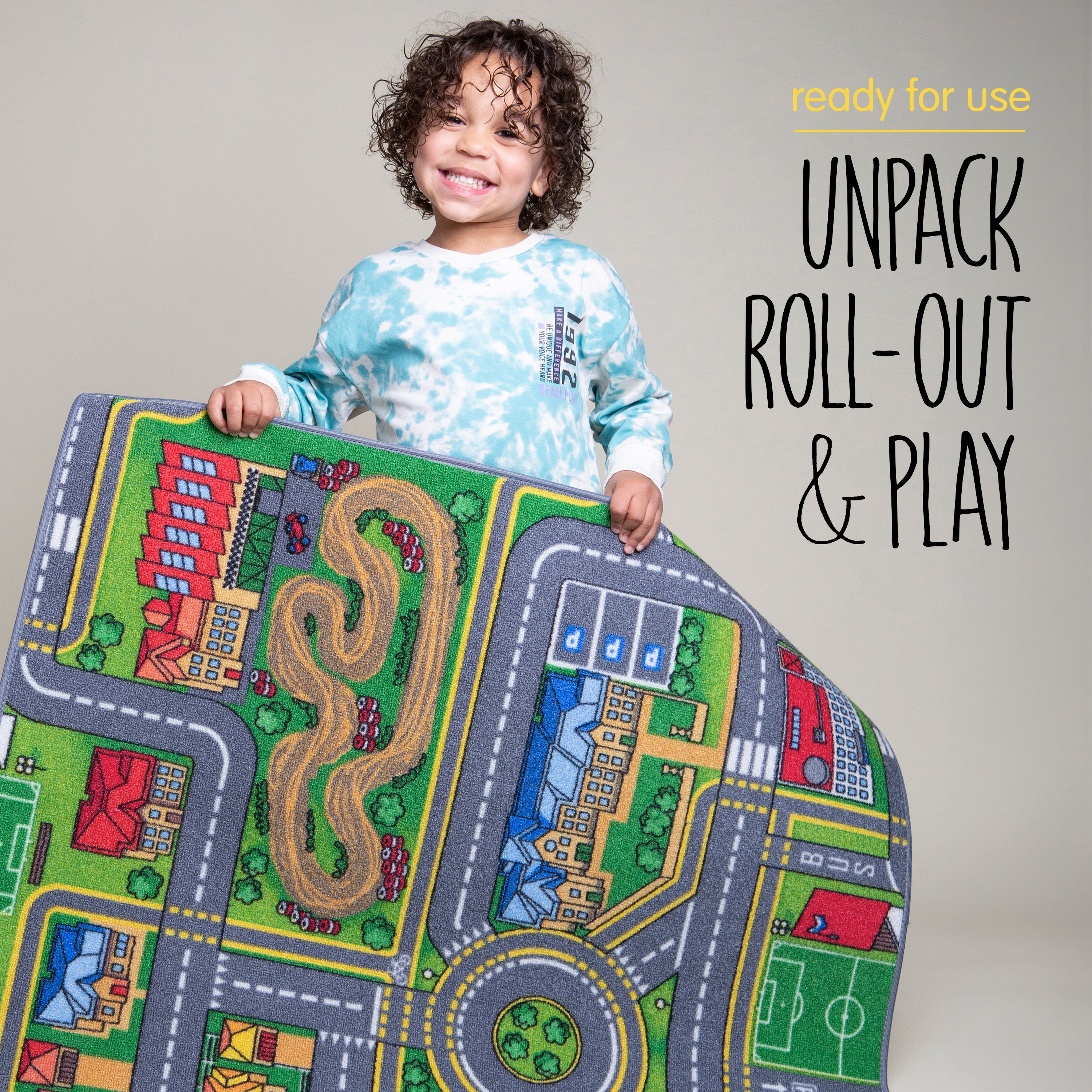Carpet Studio Tapis de Jeu Enfant 95x133cm, Playcity, Tapis Circuit Voiture, Lavable, Antidérapant - 4