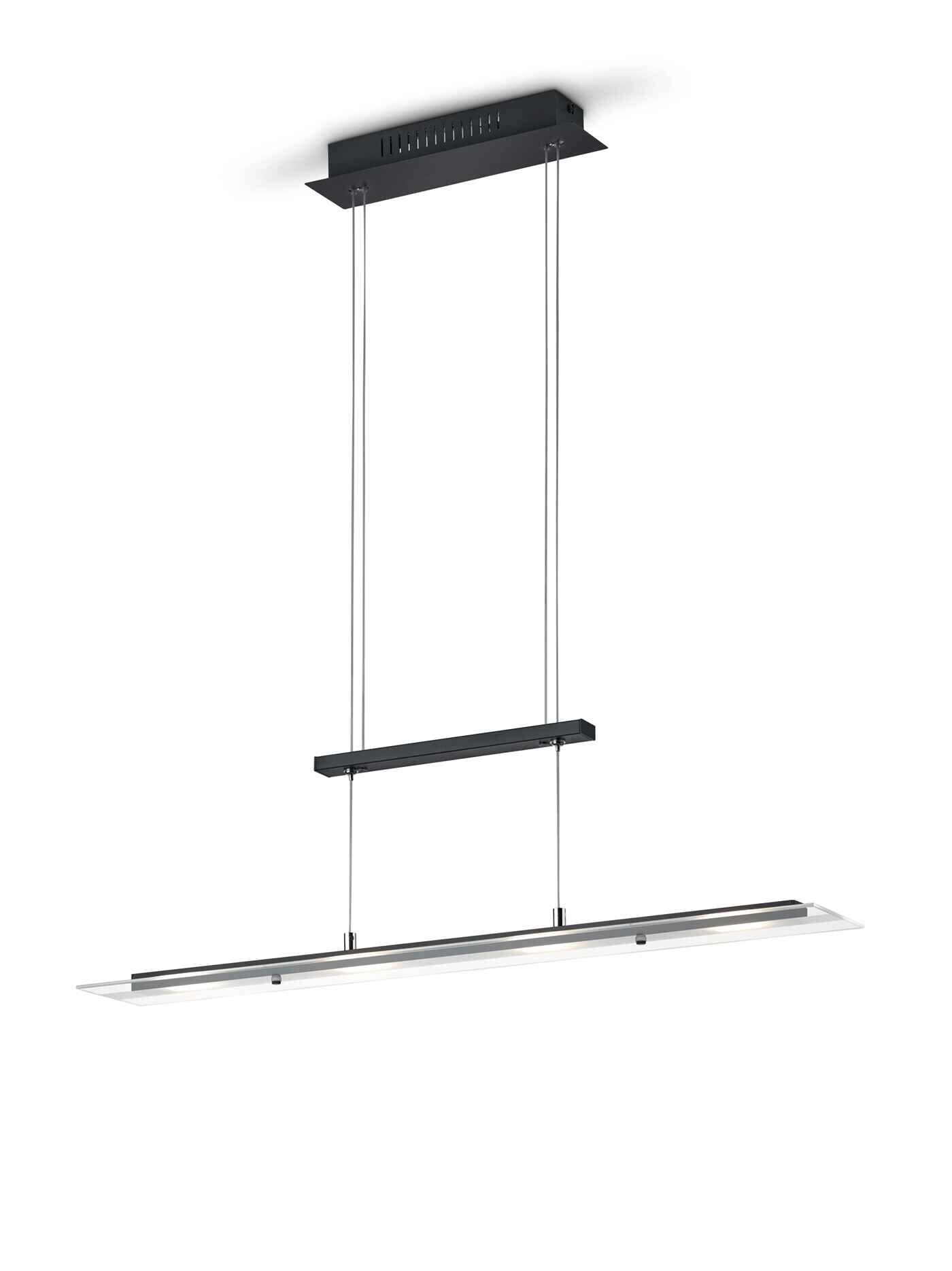Lampa wisząca Milos czarna LED 5W 3000K 550lm wym: 170 x 80 x 12 cm szkło RL