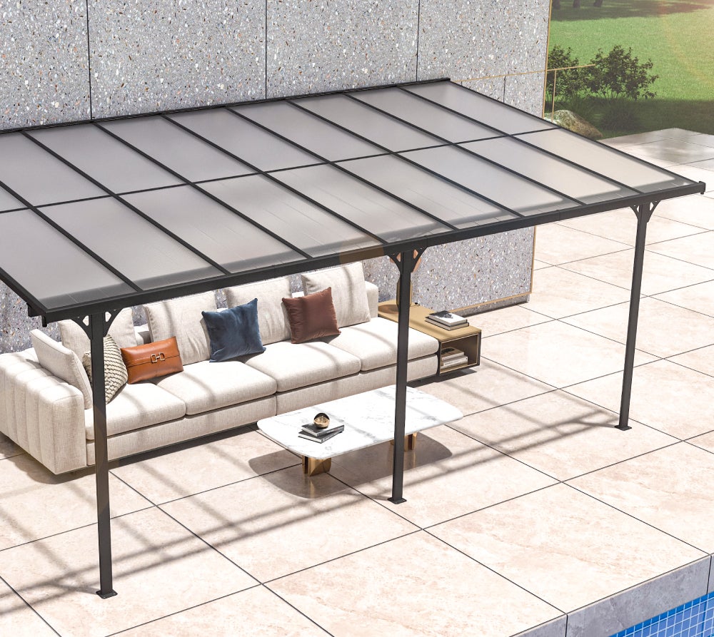 Westmann Abri de terrasse en aluminium Bruce | Noir | 300x556x270 cm - 3