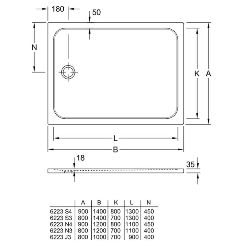 Receveur de douche antidérapant 140 x 90 VILLEROY ET BOCH Lifetime Plus céramique blanc - 4