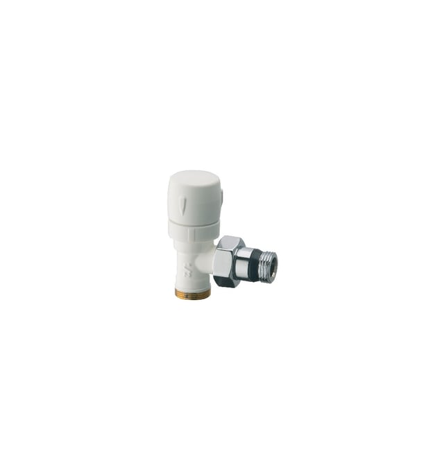 VALVE DÉCORATIVE CARRÉE THERMOSTATIQUE BLANC-CHROMÉ 1/2