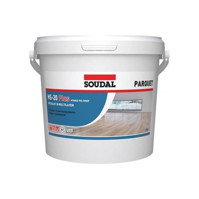 MS-20PLUS - Colle polymère pour revêtement de sol en bois EC 1 Plus - Soudal - 16 kg