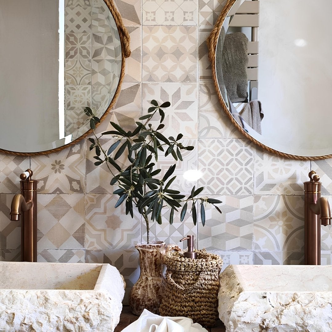Leeds mitigeur lavabo rétro haut cuivre brossé - 5