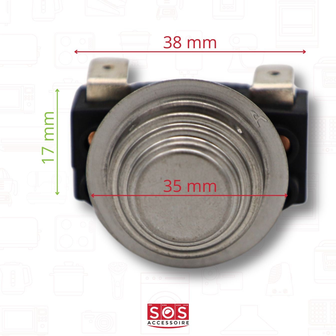 Thermostat de sécurité 80°C 283311AAC 95X0080, 283311AAC Chauffe-eau FAGOR, BRANDT, ADESIO - 2