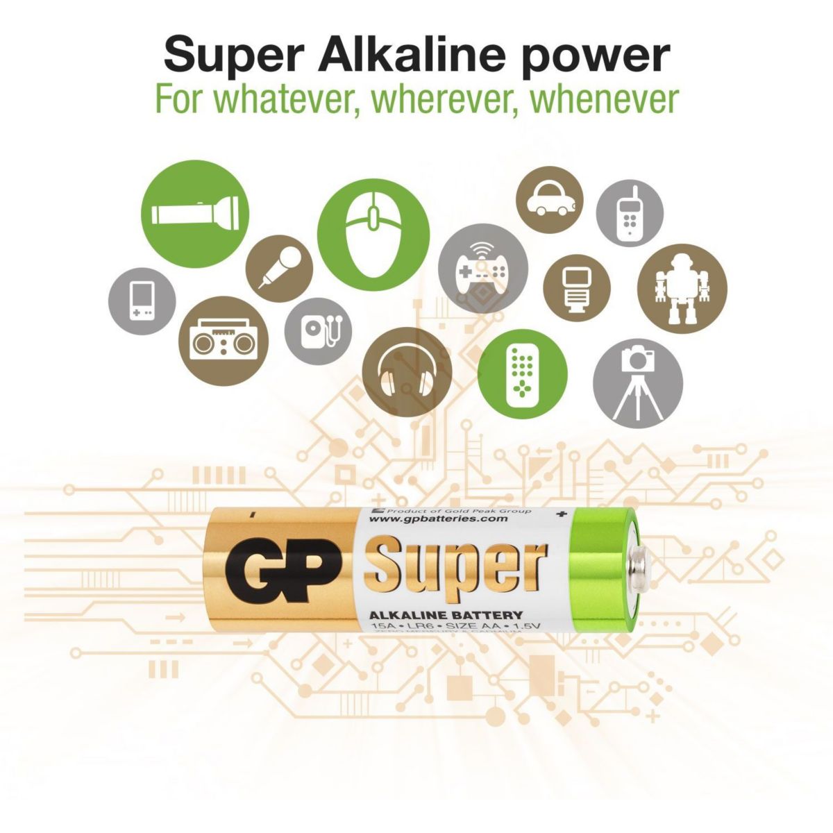 Super Alkaline Battery 1,5V AA / 15A / LR6 (Pack 40 Piezas) - 6