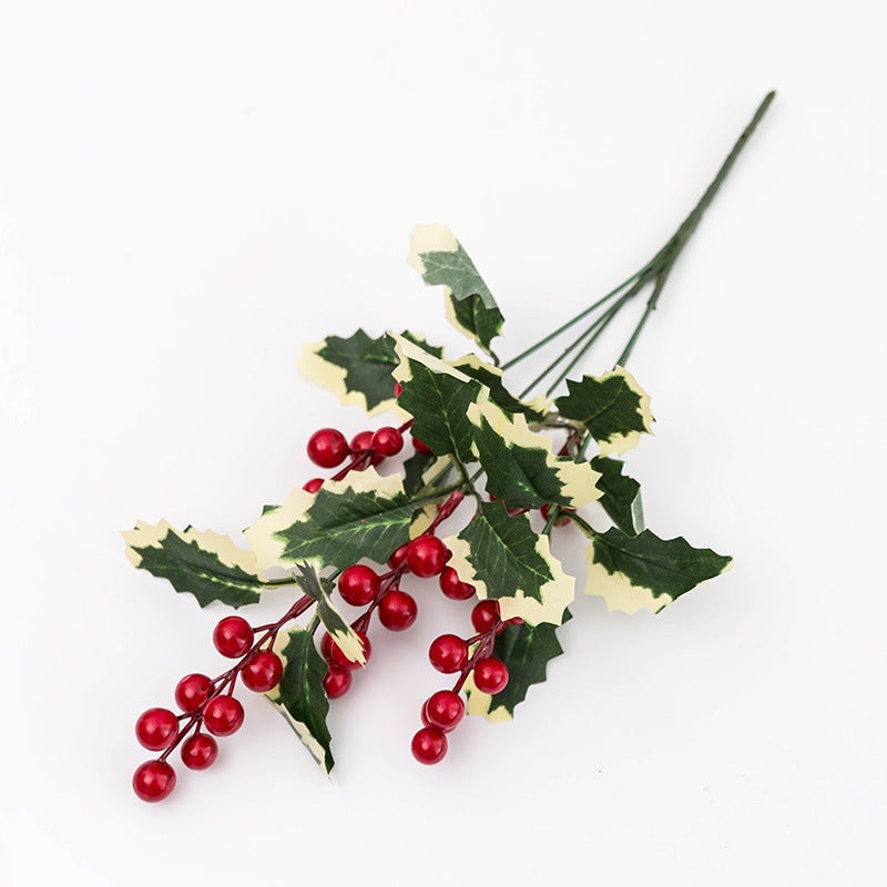 48 Pièces Tiges De Baies Rouges Artificielles 18cm - Décoration Noël Houx Rouge Pour Sapin Et Artisanat